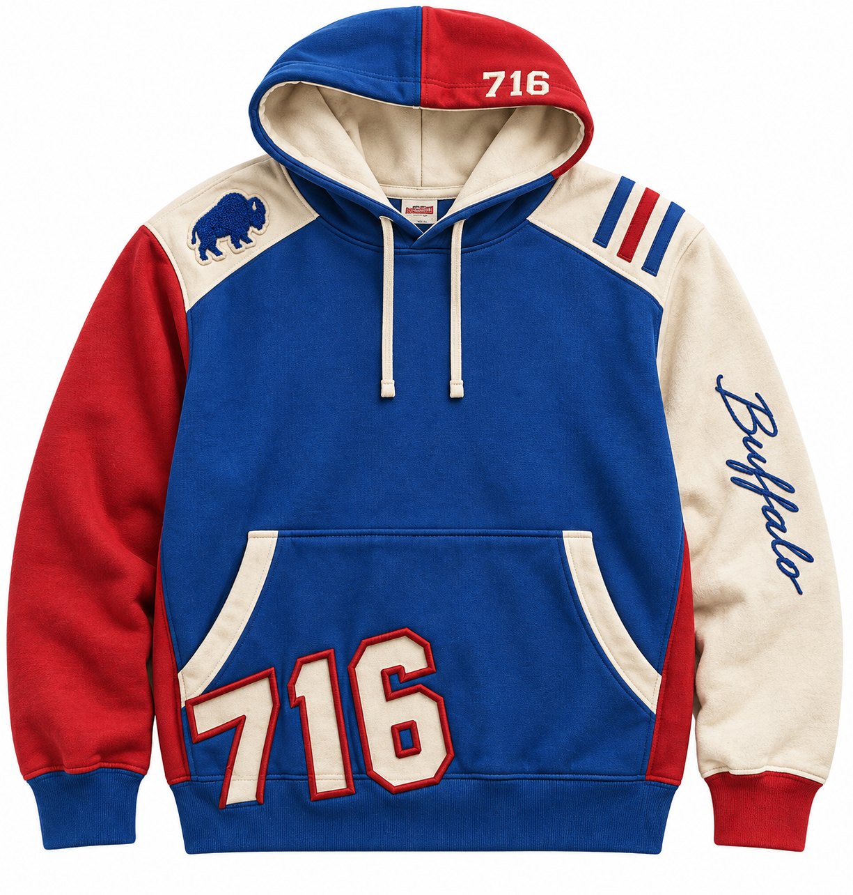 716 Colourblock hoodie, front