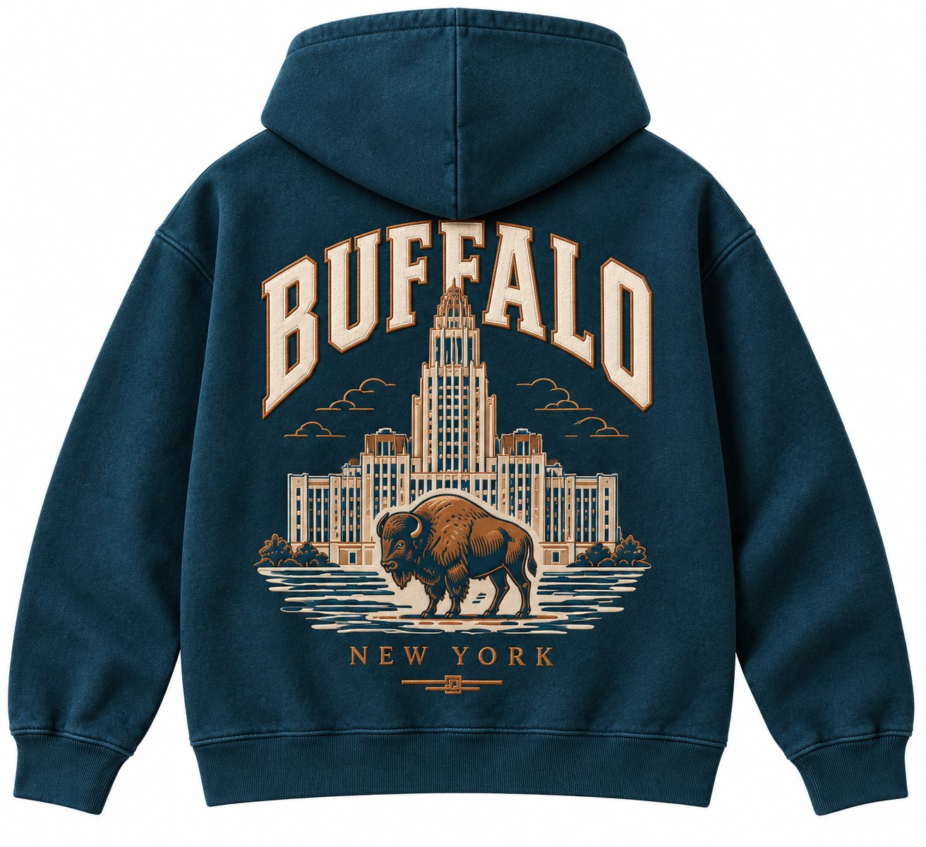 Art Deco Civic hoodie, back