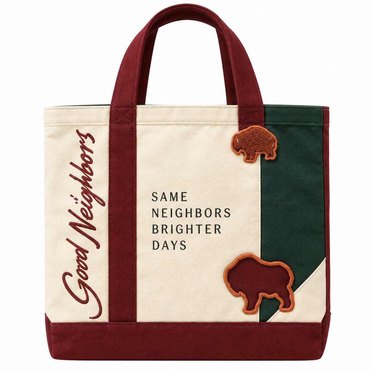 Good Neighbors Colourblock tote