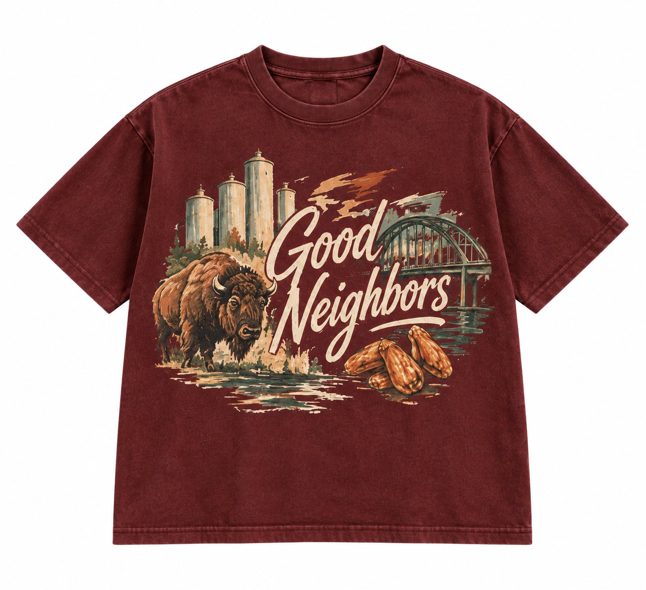 Good Neighbors Mural tee