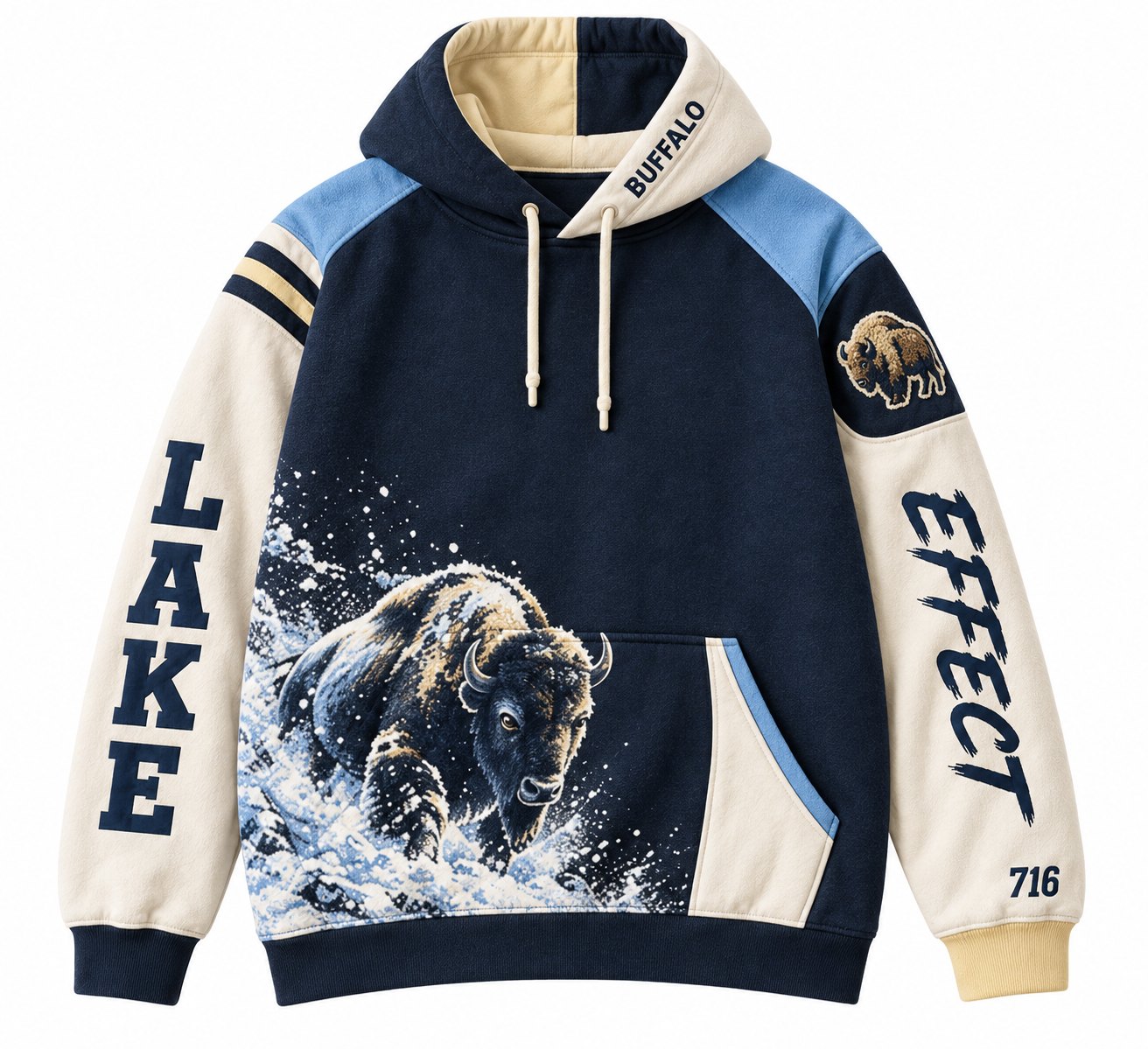 Lake Effect Spirit Colourblock hoodie, front