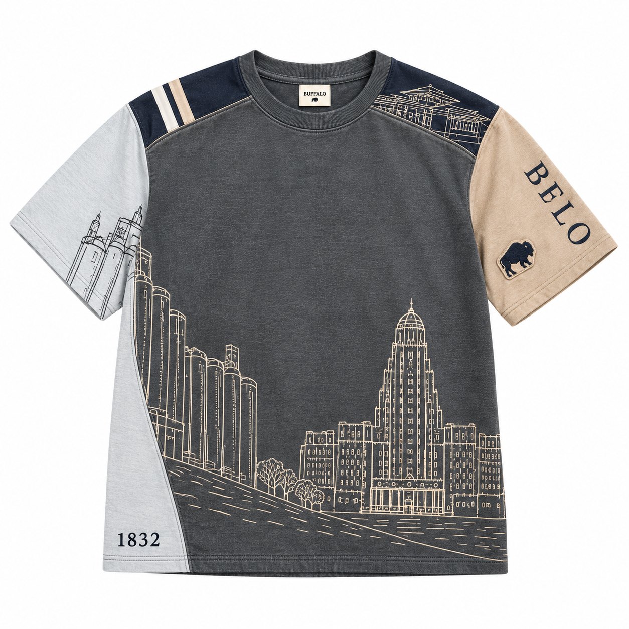 Line Art Colourblock tee, product photo