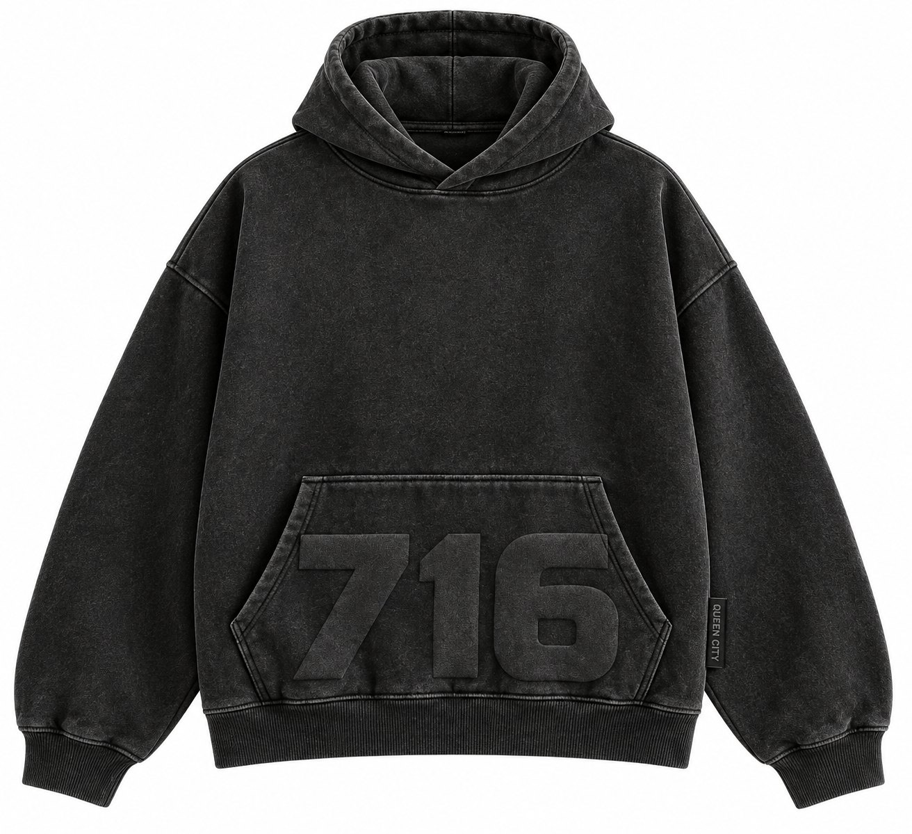 Numeral 716 hoodie, front