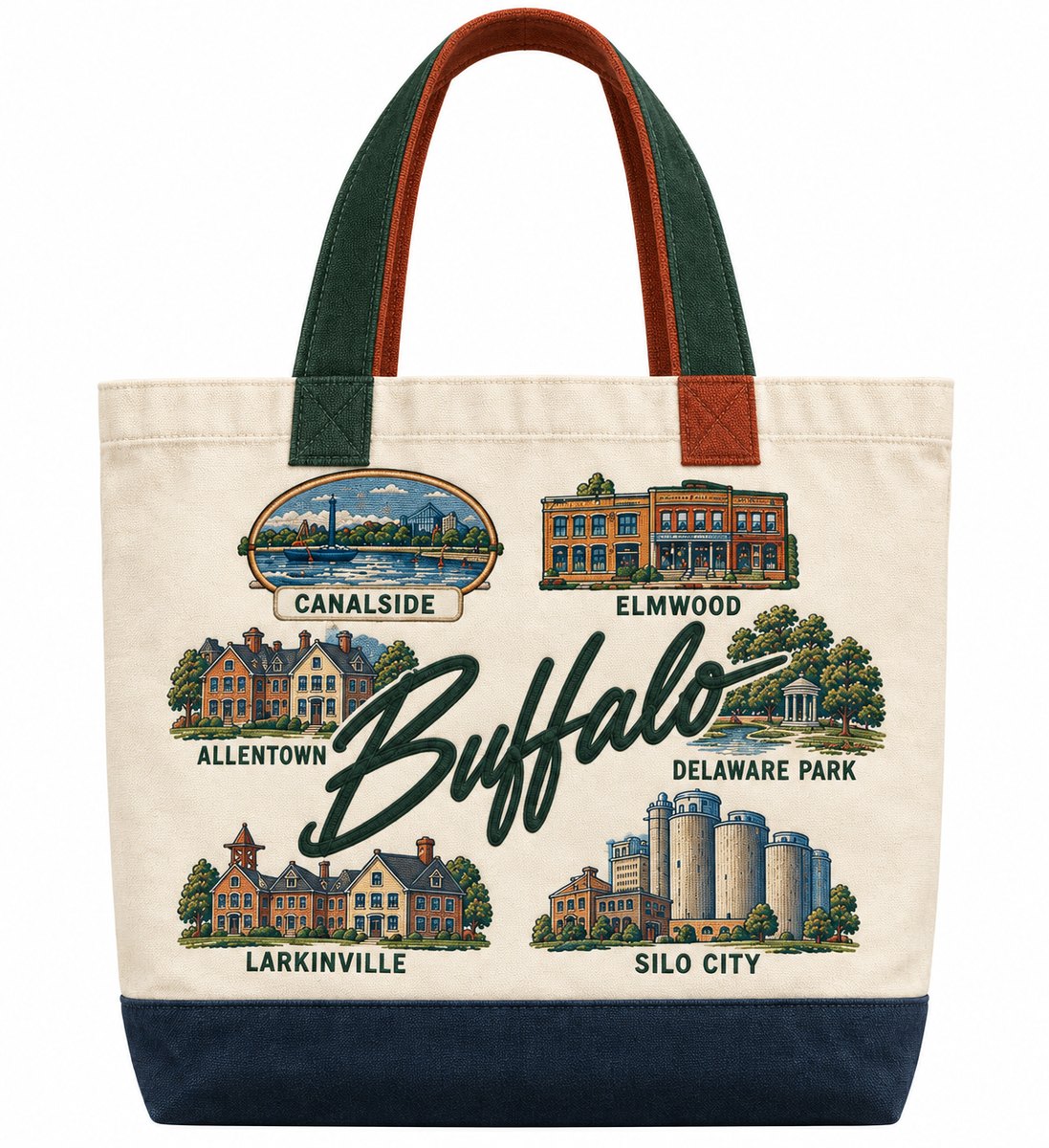 Retro Travel tote, product photo