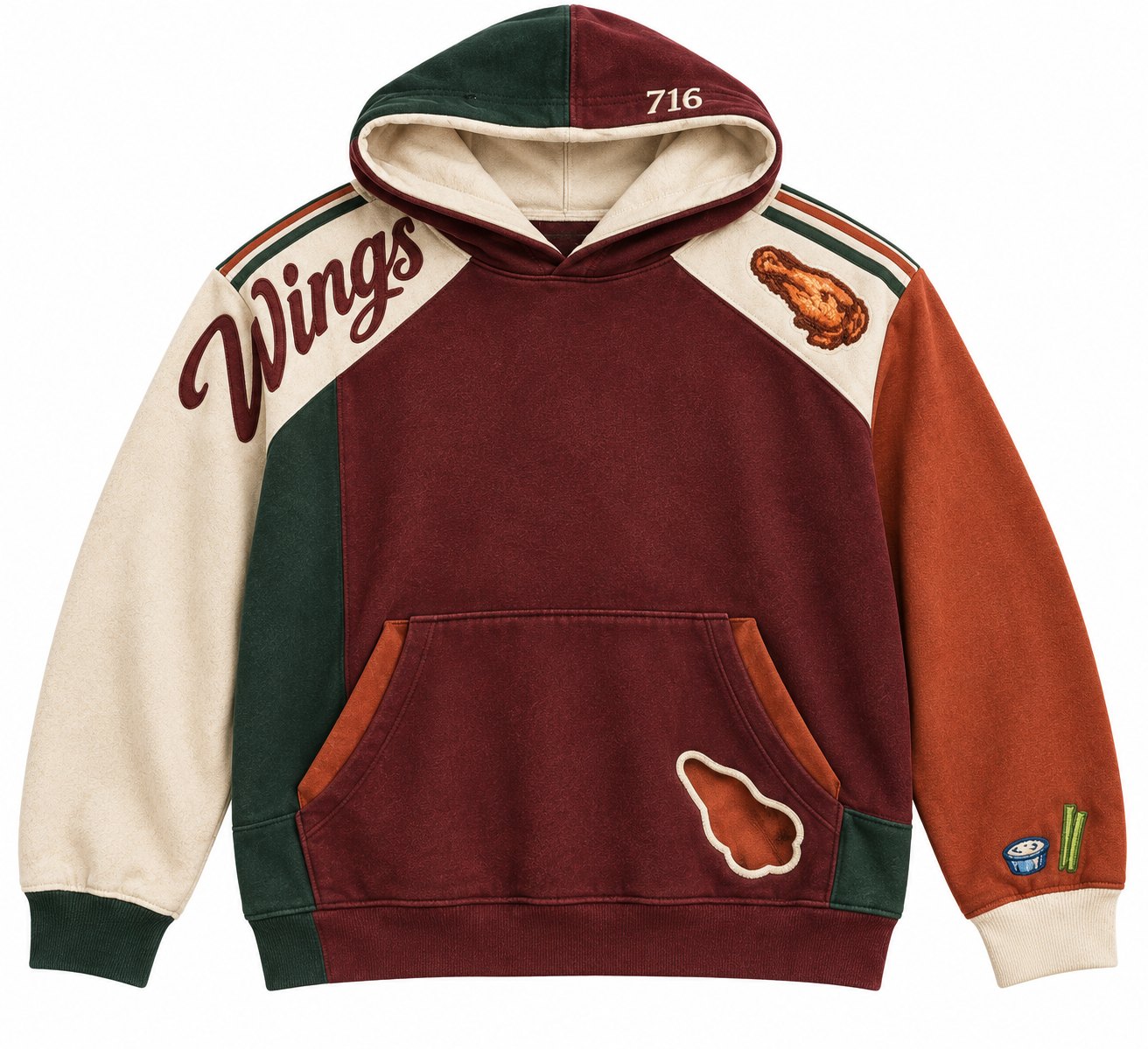 Wings After Work hoodie, front