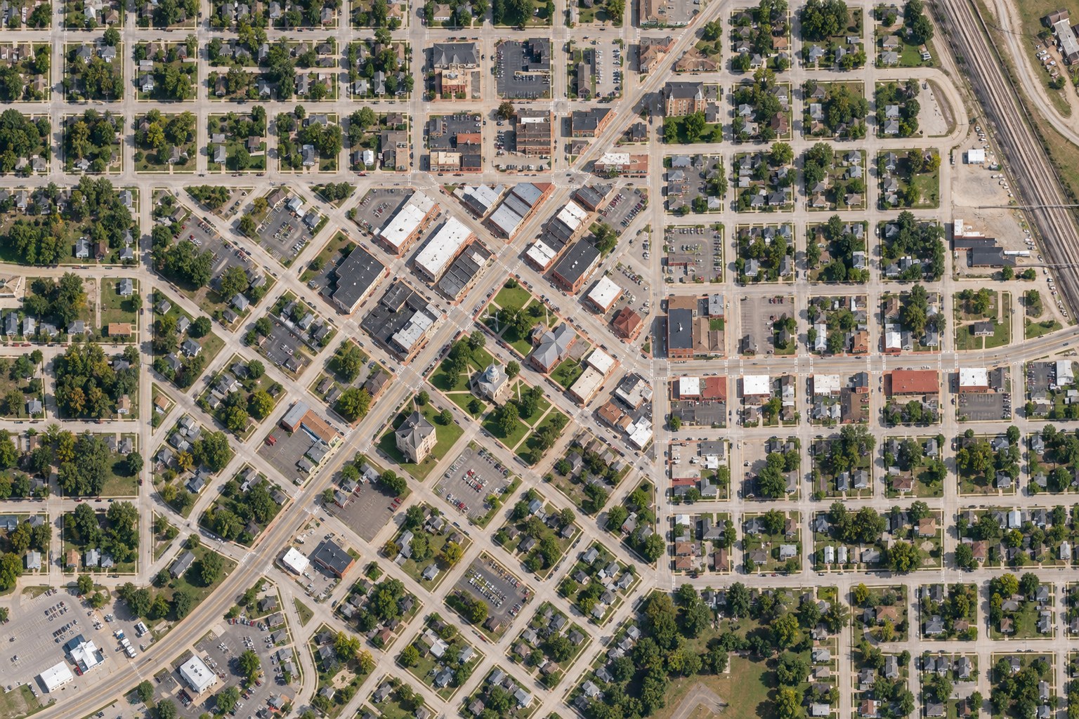 Map showing the Commission office on Washington Street in Trenton, Missouri