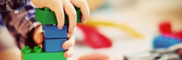 A parent and child learning through play