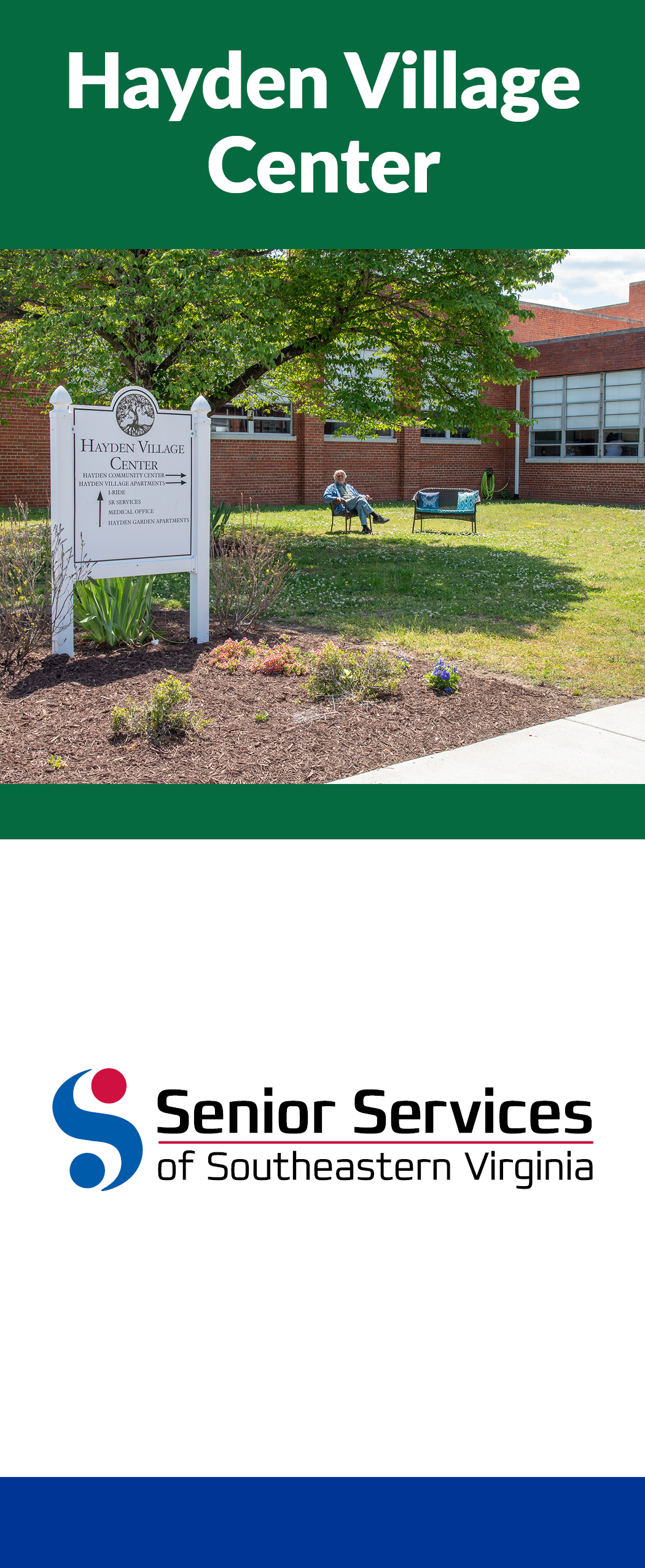 Hayden Village Center brochure cover