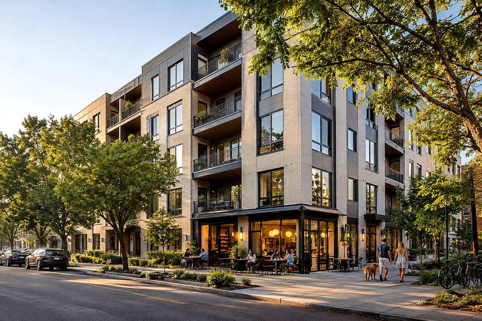 New apartments with a ground-floor cafe