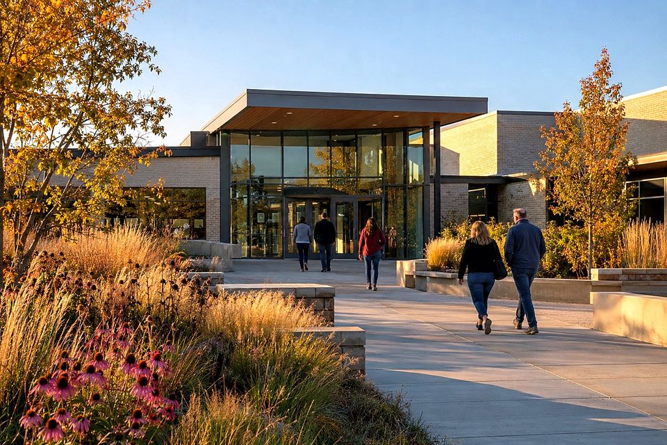 Village of Schaumburg municipal building entrance
