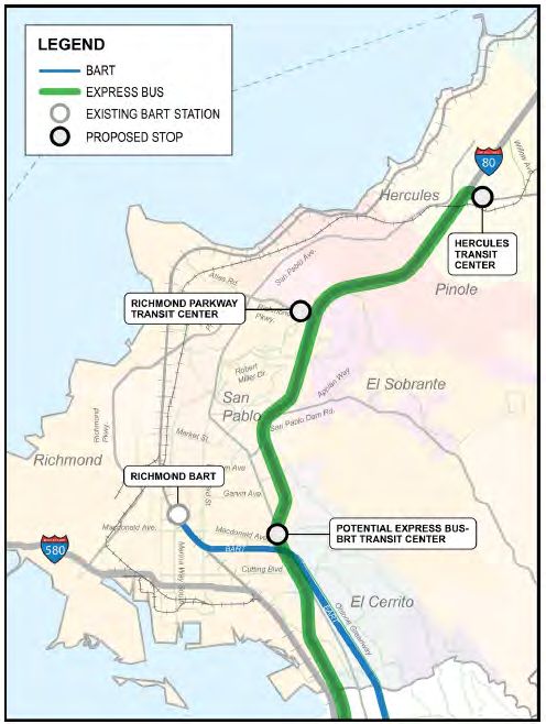 Figure in “2.1 West Contra Costa County High Capacity Transit Study”, from page 10 of the original document. A written description is available on request.