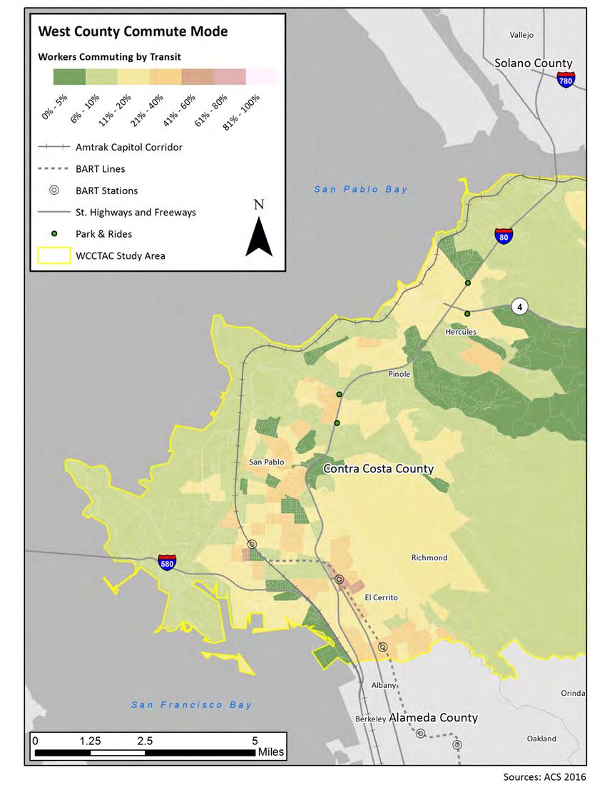 Figure in “Figure 26: Percent of Commuters in Study Area Who Carpool (US Census Data)”, from page 40 of the original document. A written description is available on request.