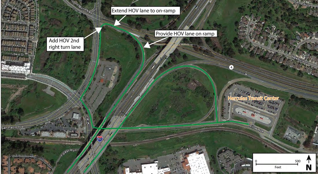 Figure in “6.3 Freeway Access Improvements”, from page 40 of the original document. A written description is available on request.
