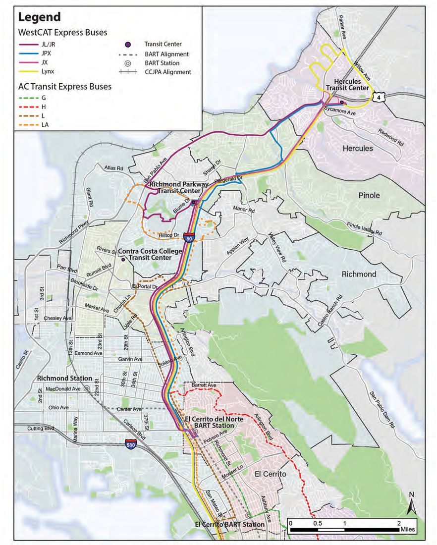 Figure in “Richmond Parkway Transit Center Reassessment (2013)”, from page 8 of the original document. A written description is available on request.