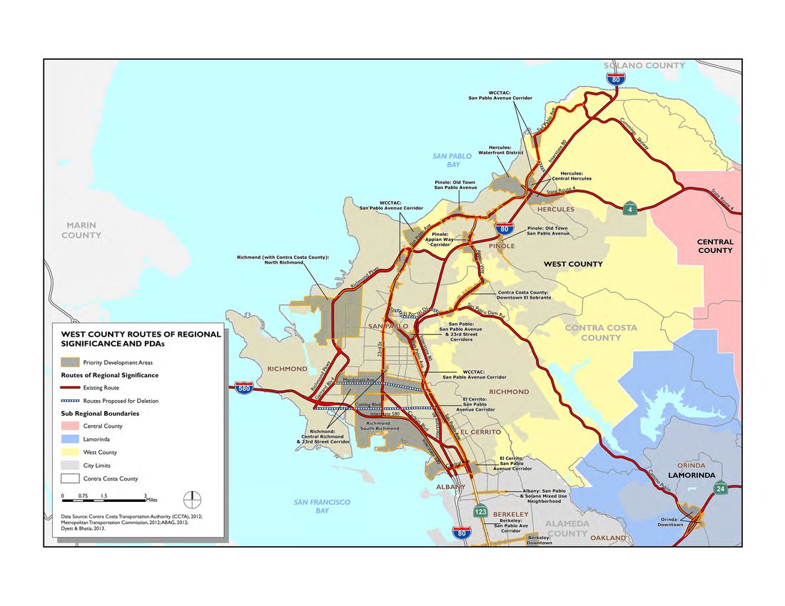 Figure in “Routes of Regional Significance”, from page 11 of the original document. A written description is available on request.