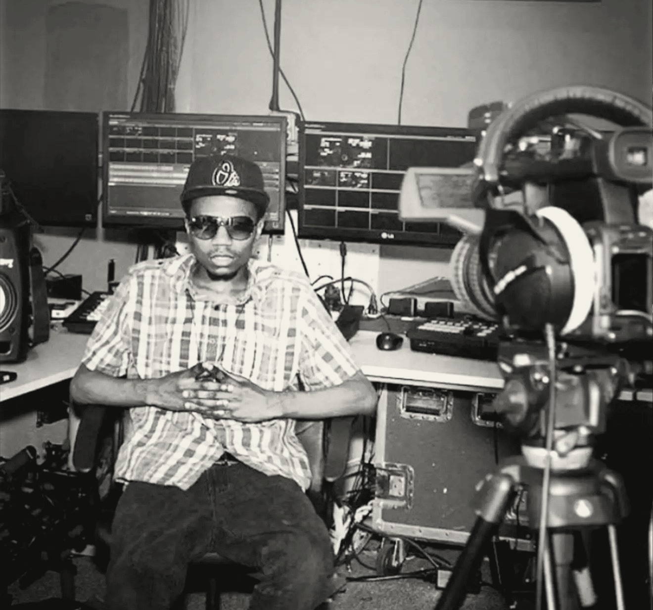 Prince Desire in a studio interview setup