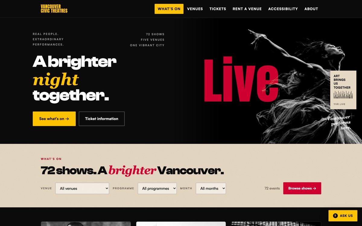 Vancouver Civic Theatres screenshot